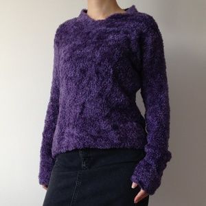 American Connection - Soft & Fuzzy Purple Sweater